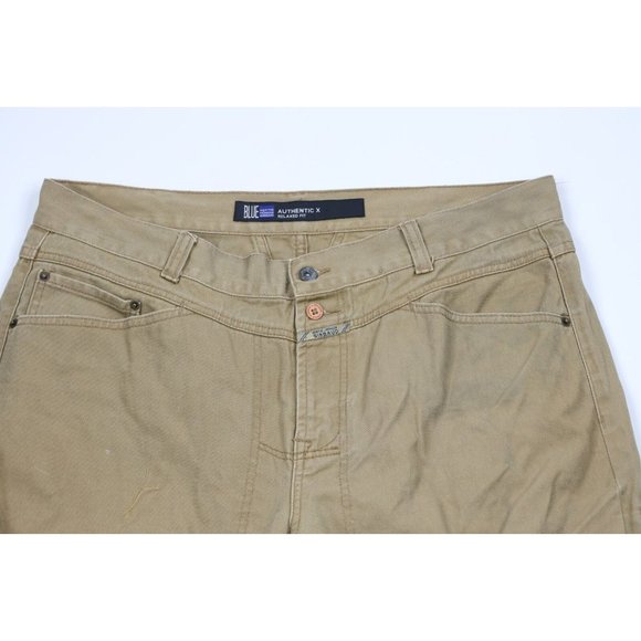 Vintage 90s Marithe Francois Girbaud Mens 38x32 Distressed Baggy Wide Leg Jeans - Picture 2 of 14